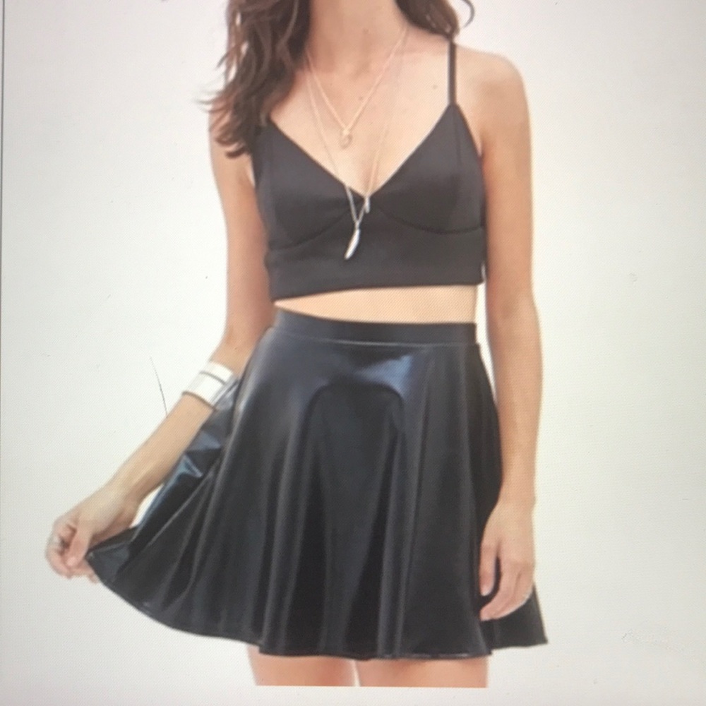 Flirty Navy Skater Skirt